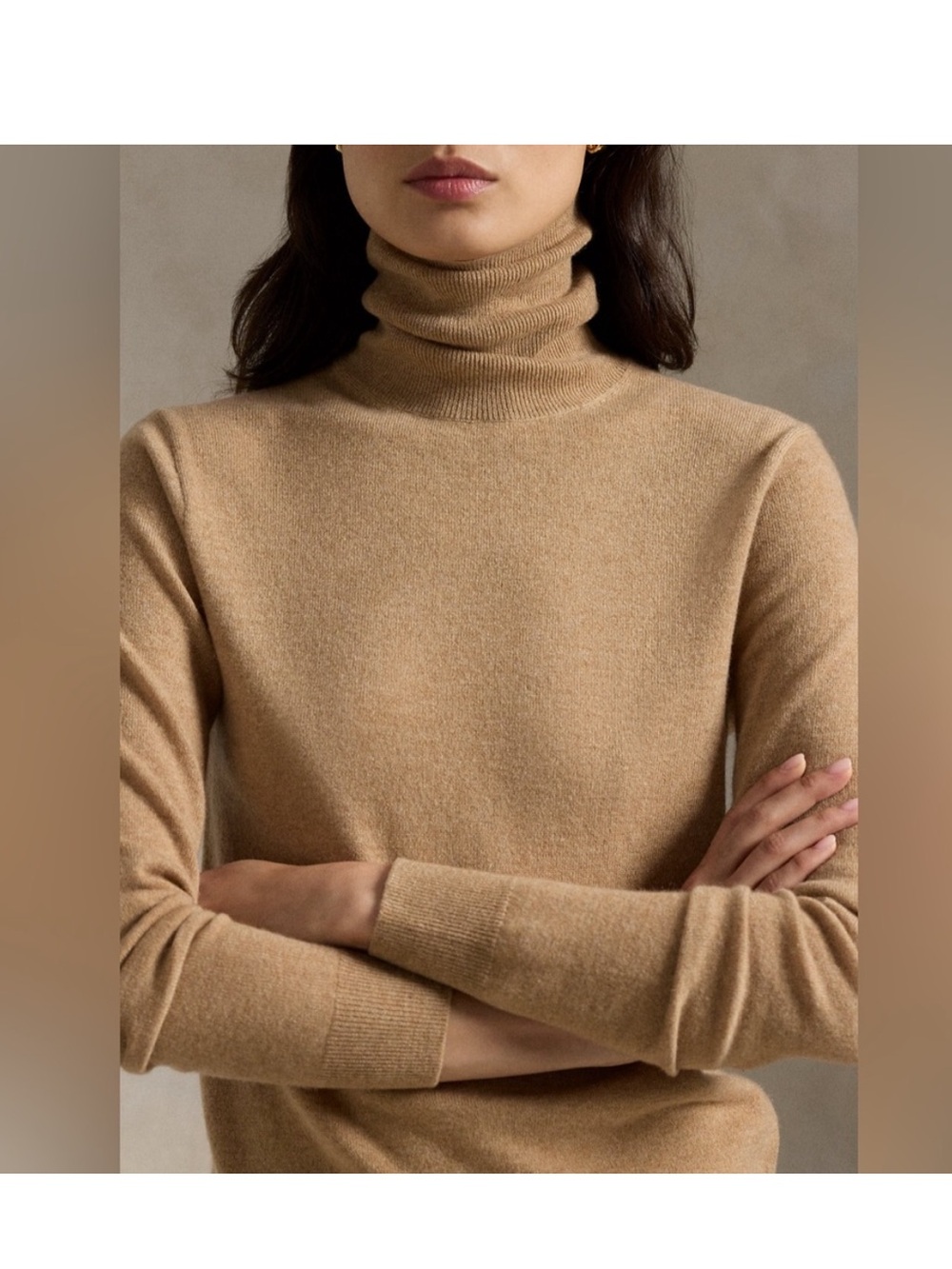 Ralph Lauren Cashmere Wool Blend Turtleneck Sweater.
